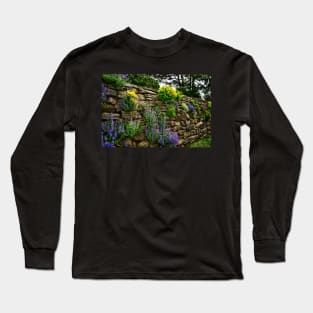 Rock Wall Flower Garden Long Sleeve T-Shirt